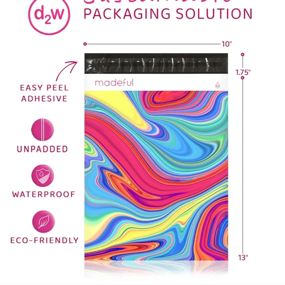 15ct Pschedelic Swirl 10x13 polymailers